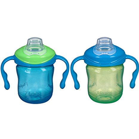 Playtex Sipsters Stage 1 Soft Spout Sippy Cups for Boys - 6 Ounce - 2 Count