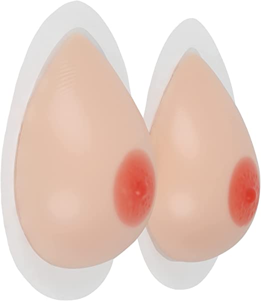 Vollence Self Adhesive Silicone Breast Forms Fake Boobs for Mastectomy Prosthesis Crossdresser Transgender Cosplay