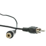 CableWholesales RCA Audio  Video Extension Cable RCA Male to RCA Female 12 foot