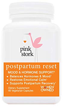 Pink Stork Postpartum Reset: Mood & Hormone Support; Naturally Balance Hormones & Support Postpartum Recovery in 4th Trimester, Support Breastfeeding Goals