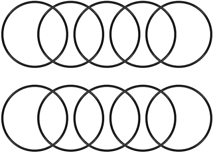 uxcell Nitrile Rubber O-Rings 60mm OD 56mm ID 2mm Width, Metric Buna-N Sealing Gasket, Pack of 10