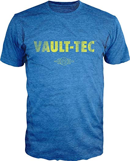 Bioworld Fallout 4 Vault-Tec Mens Blue T-Shirt