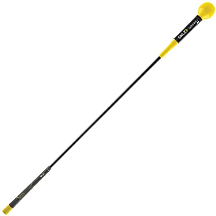 SKLZ Gold Flex, Golf Swing Trainer, Golf Accessories, Golf Training Aids, Flexible Fiberglass, Yellow/Black, 48'' / 122cm