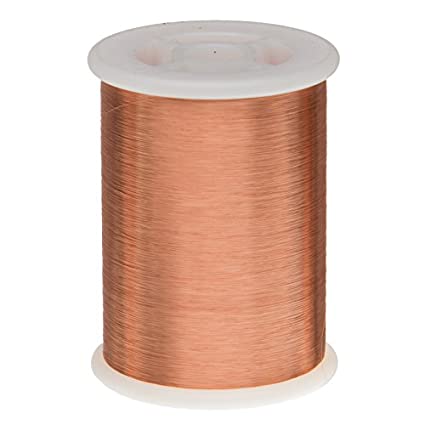 Remington Industries 43SNSP 43 AWG Magnet Wire, Enameled Copper Wire, 1.0 lb, 0.0024" Diameter, 66092' Length, Natural