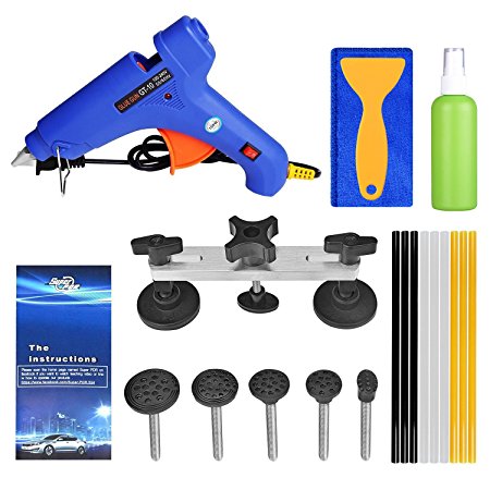 FLY5D 13Pcs DIY Car Body Dent Removal Repair Tools Pops a Dent & Ding Car Auto Damage Repair Puller Tool Kits