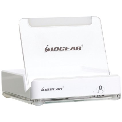IOGEAR Bluetooth Desktop Dock for iPad iPhone Galaxy Tab and Other Mobile Devices White GKMB01