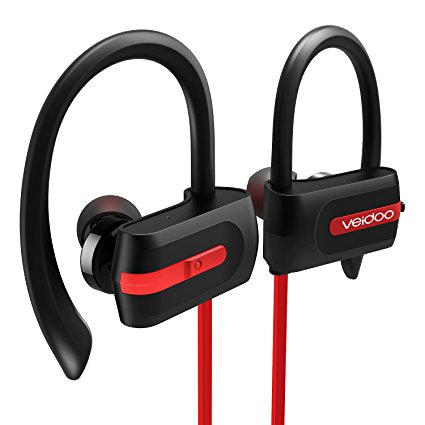 Bluetooth Headphones, Veidoo Sports In-Ear Wireless Headphones, Built-in Mic HD Stereo Noise Cancelling IPX5 Waterproof Earphones Sweatproof Wireless Earbuds for Gym Running Workout