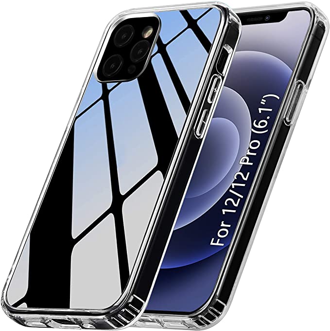ANEWSIR Compatible with iPhone (6.1 Inch) 12/12 Pro Case, scratch-resistant transparent back cover, TPU frame and soft bumper.
