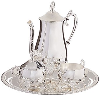 Elegance Silver 8917 Hotel Collection Coffee Service Set, 4 Piece