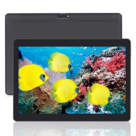 Yuntab K107 Android 5.1 10.1 Inch Tablet PC with SIM card 800*1280 IPS MT6580 Quad Core Bluetooth 4.0 Dual Camera 0.3 and 2.0 MP 1G 16G Tablet (Black)