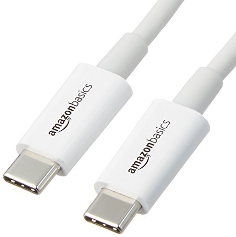 AmazonBasics USB Type-C to USB Type-C 2.0 Cable - 9 Feet  (2.7 Meters) - White