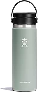 Hydro Flask Stainless Steel Wide Mouth Bottle with Flex Sip Lid and Double-Wall Vacuum Insulation for Coffee, Tea and Drinks