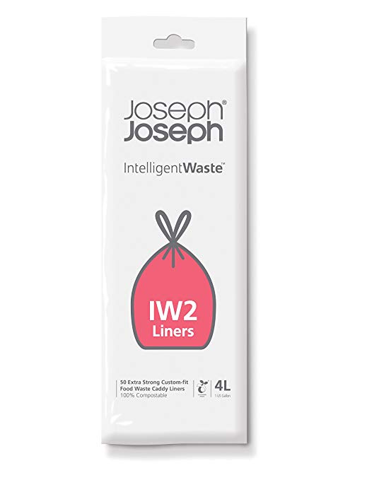 Joseph Joseph Intelligent Waste Compostable Bags - White, Pack of 50