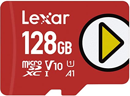 Lexar PLAY 128GB microSDXC UHS-I-Card, Up To 150MB/s Read, Compatible-with Nintendo-Switch, Portable Gaming Devices, Smartphones and Tablets (LMSPLAY128G-BNNNU)