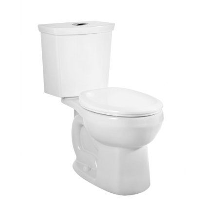 American Standard 2889218.020 H2Option Siphonic Dual Flush Normal Height Round Front Toilet, White, 2-Piece