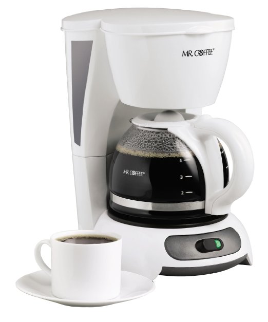 Mr. Coffee TF4 4-Cup Switch Coffeemaker, White