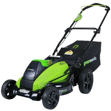 GreenWorks 2501302 DigiPro G-MAX 40V 19-Inch Cordless Lawn Mower, Battery & Charger Not Included