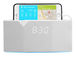 WITTI Design BEDDI Smart Radio Alarm Clock Speaker with Smart Home Integration, White