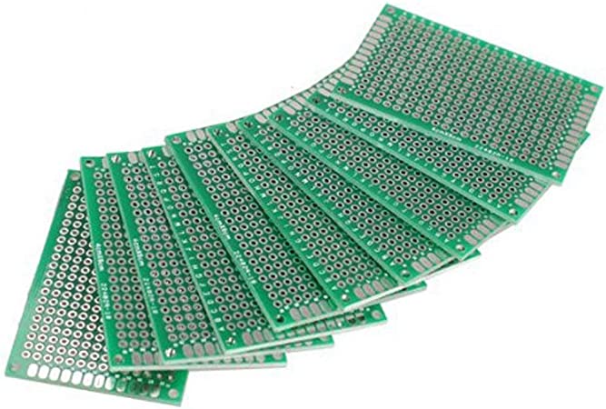 HiLetgo 10pcs 5x7CM FR-4 Universal Breadboard Double Sided Prototype Boards Thickness 1.6mm