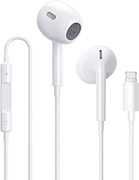 Earphones for iPhone Headphones, Wired Stereo Headphone Headest with Mic and Volume Control Compatible with iPhone 13, iPhone 11 Pro Max, iPhone X, XS Max, iPhone 8, 8 Plus, 12 Support All iOS Systems