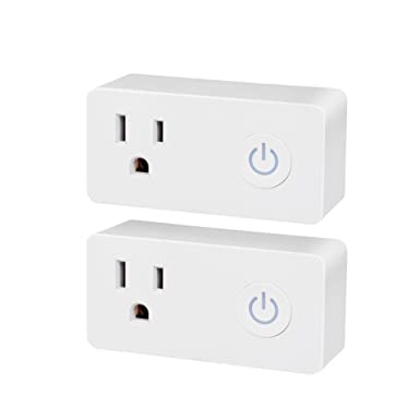 BN-LINK WiFi Heavy Duty Smart Plug Outlet, No Hub Required with Energy Monitoring and Timer Function, White, Compatible with Alexa and Google Assistant, 2.4 Ghz Network Only (2 Pack)