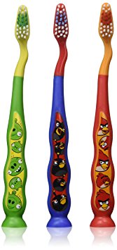 3pk Angry Birds Suction Cup Toothbrush