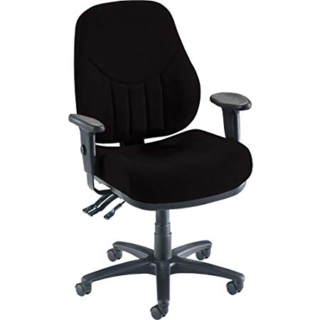 Lorell High-Back Multi-Task Chair, 26-7/8 by 26 by 39-Inch to 42-1/2-Inch, Black