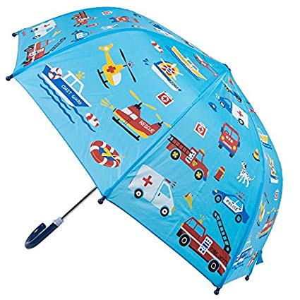Kids Umbrella - Childrens 18 Inch Rainy Day Umbrella - Emergency Vehicles