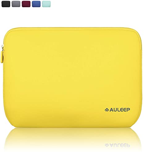 AULEEP 13-14 Inch Laptop Sleeves, Neoprene Notebook Computer Pocket Tablet Carrying Sleeve/Water-Resistant Compatible Laptop Sleeve for Acer/Asus/Dell/Lenovo/HP, Yellow