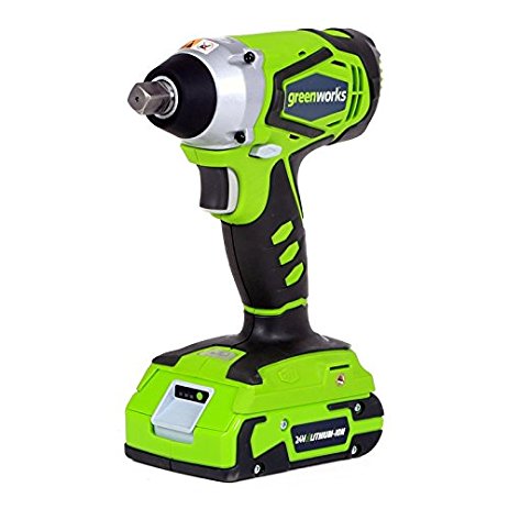 Greenworks 24V Cordless Impact Wrench with Batteries and Charger | 3800302