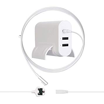 Ponkor MacBook Pro Charger, 60W Magsafe 1 L-tip Power Adapter 2-port USB Charger AC Power Adaptor for Apple MacBook/Mac Pro 13 inch