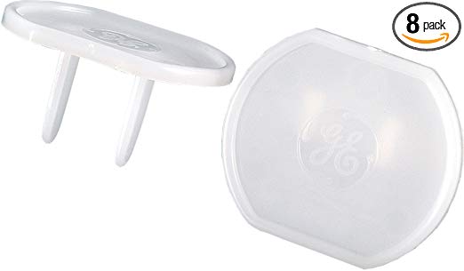 GE 50271 Outlet Plastic Safety Cover, Clear, 8 Piece