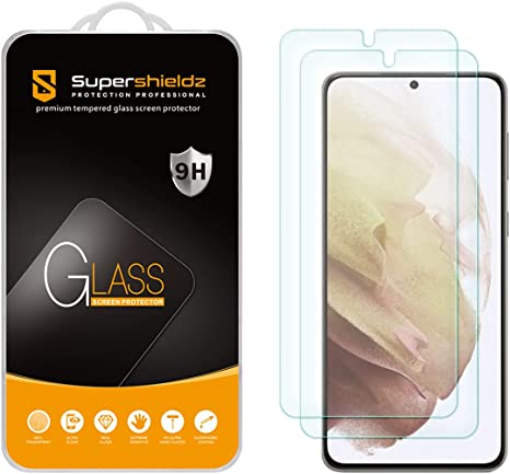 (2 Pack) Supershieldz Designed for Samsung Galaxy S21 FE 5G Tempered Glass Screen Protector, Anti Scratch, Bubble Free