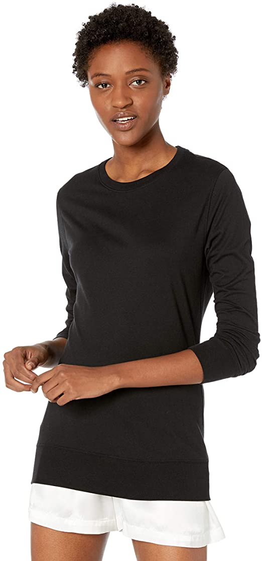 Amazon Brand - Mae Women's Cotton Modal Long Sleeve Lounge T-Shirt,