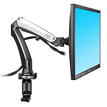 North Bayou Full Motion Computer Monitor Desk Mount Stand for 17-27 Inch Swivel LCD Monitor Arm with Gas Spring