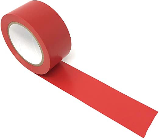 APT, (2-inch Width X 36 Yds Length) Single Roll PVC Marking Tape, Premium Vinyl Safety Marking and Dance Floor Splicing Tape, 6 mil Thick,  (2-inch Red)