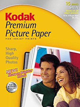 Kodak 8107120 Premium Picture Paper, Satin, 8.5inx11in, 15 Sheets