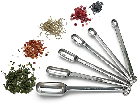 RSVP International Measuring Spoons for Spices, 6 Pieces