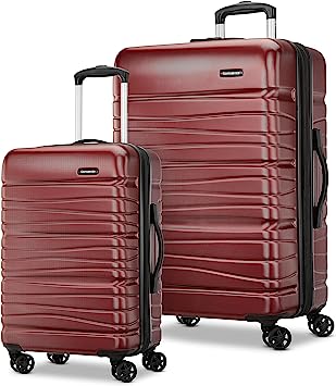 Samsonite Evolve SE Hardside Expandable Luggage with Spinners | Matt Burgundy | 2PC SET (Carry-on/Large)