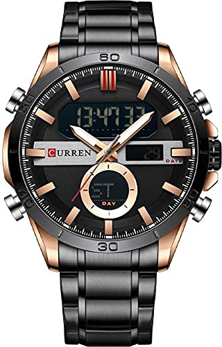 CURREN Black RG Analog-Digital Watch - for Men Wrist Watch CR-8384