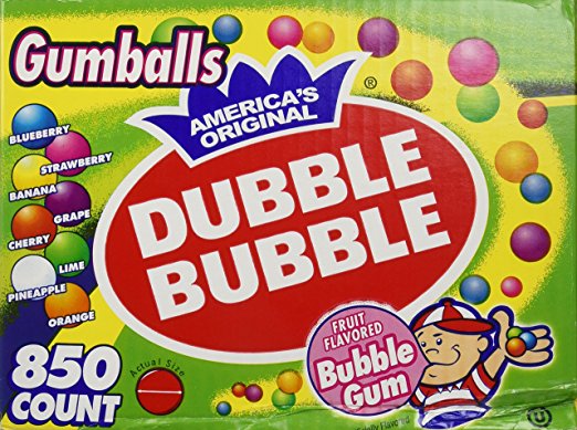 Dubble Bubble-Gumballs 1" in Diameter Variety Pack, 850 Gumballs