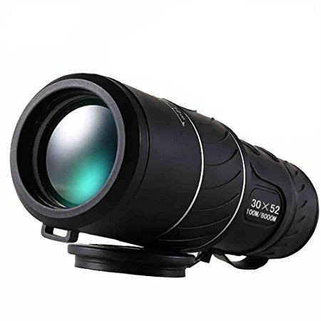 Choigle Portable Hd 30X52 Telescope With Dual Focus Zoom Green Optic Black