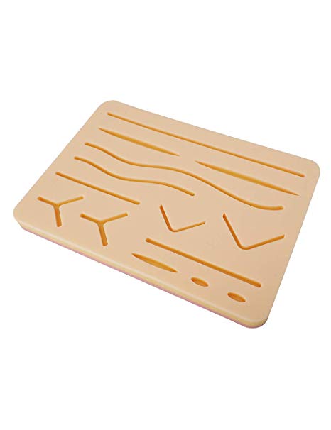 Upgraded 3-Layer Suture Pad with Wounds for Practicing Suturing - Not Easily Separate, Tear or Rip (Without Anti-Slip Based)