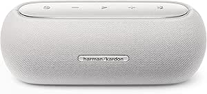 Harman Kardon Luna Bluetooth-Box in Grau – Tragbarer, wasserdichter Bluetooth-Lautsprecher – Bis zu 12 Stunden Akkulaufzeit