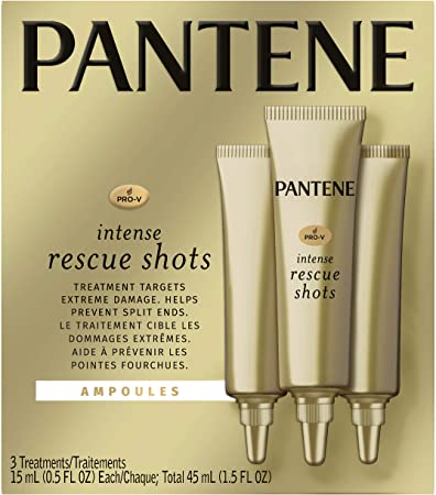 Pantene Pro-v Intense Rescue Shots Hair Ampoules for Intensive Repair Of Damaged Hair, 45ml