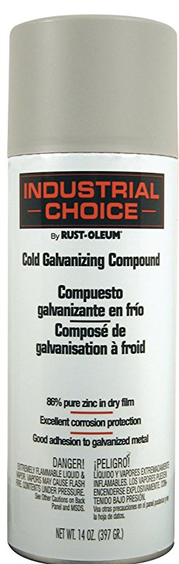 Rust-Oleum 1685830 1600 System Galvanizing Compound Spray Paint, 14-Ounce, Cold Galvanizing