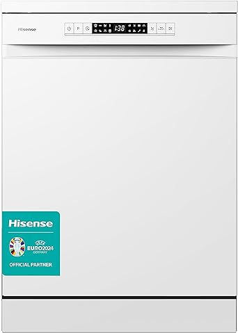 Hisense HS642E60WUK Freestanding Standard Dishwasher 85cm High - E Rated, White, 24 x 23 x 33 inches (L x W x H) [Energy Class E]