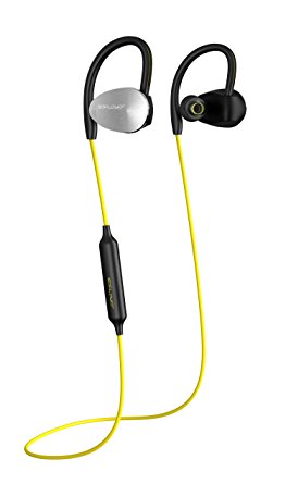 Bluetooth Headphones,Wireless Earbuds SDFLAYER IronFist Heavy Bass Noise Cancellation with Microphone Stereo Headset Earphones For Running & Gym (Actvie Yellow)