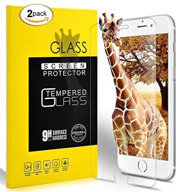 [2-Pack] iPhone 8, 7, 6S, 6 Screen Protector, Tempered Glass Screen Protector for Apple iPhone 8, iPhone7, iPhone 6S, iPhone 6 (4.7’’ inch)