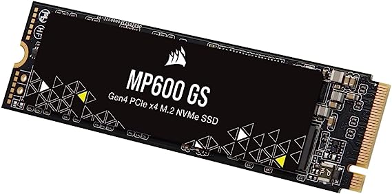 Corsair MP600 GS 500GB PCIe Gen4 x4 NVMe M.2 SSD – High-Density TLC NAND – M.2 2280 – DirectStorage Compatible - Up to 4,800MB/sec – Great for PCIe 4.0 Notebooks - Black